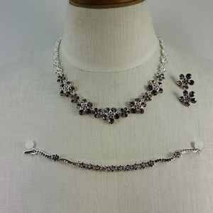 CHARLESTONE BUNDLE AUSTRIAN CRYSTAL IN SILVER SET